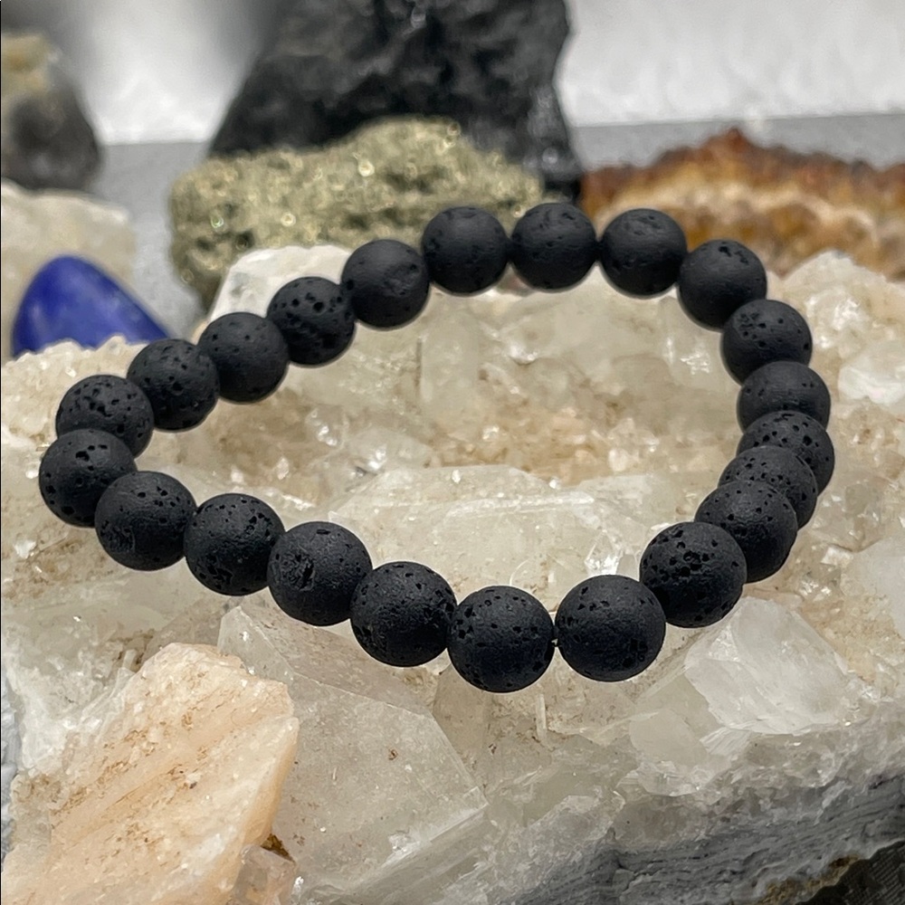 3.19.26-8 Black Lava Stone Bracelet